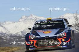 24.01.2018 - Shakedown, Andreas Mikkelsen (NOR)-Anders Jaeger(NOR) HYUNDAI i20 Coupe WRC, HYUNDAI SHELL MOBIS WRT 25-28.01.2018 FIA World Rally Championship 2018, Rd 1, Rally Monte Carlo, Monaco, Monte Carlo