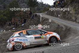 Taisko Lario (FIN) - Tatu Hamalainen (FIN) Peugeot 208 25-28.01.2018 FIA World Rally Championship 2018, Rd 1, Rally Monte Carlo, Monaco, Monte Carlo