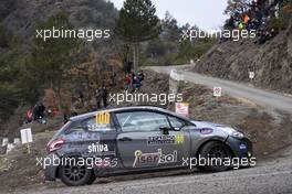 Romain FOSTIER (FRA) - OphÃ©lie ABCHICHE (FRA) PEUGEOT 208 25-28.01.2018 FIA World Rally Championship 2018, Rd 1, Rally Monte Carlo, Monaco, Monte Carlo