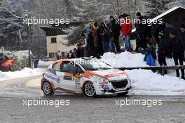 Yoann BONATO - Benjamin BOULLOUD (FRA) PEUGEOT 208 25-28.01.2018 FIA World Rally Championship 2018, Rd 1, Rally Monte Carlo, Monaco, Monte Carlo
