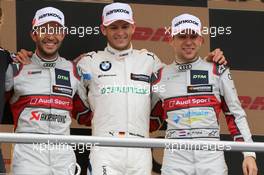 Marco Wittmann (GER) (BMW Team RMG - BMW M4 DTM, Mike Rockenfeller (GER) (Audi Sport Team Phoenix - Audi RS5 DTM), Robin Frijns (NL) (Audi Sport Team Abt Sportsline - Audi RS5 DTM) 04.05.2019, DTM Round 1, Hockenheimring, Germany, Saturday.