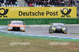 Jamie Green (GBR) (Audi Sport Team Rosberg - Audi RS5 DTM)  und Pietro Fittipaldi (USA) (WRT Team Audi Sport - Audi RS5 DTM)   05.05.2019, DTM Round 1, Hockenheimring, Germany, Sunday.