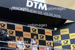  Nico Müller (SUI) (Audi Sport Team Abt Spoprtsline - Audi RS5 DTM) , Rene Rast (GER) (Audi Sport Team Rosberg - Audi RS5 DTM)  und Robin Frijns (NL) (Audi Sport Team Abt Sportsline - Audi RS5 DTM) 05.05.2019, DTM Round 1, Hockenheimring, Germany, Sunday.