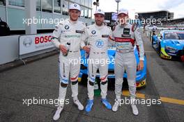Marco Wittmann (GER) (BMW Team RMG - BMW M4 DTM) , Philipp Eng (AUT) (BMW Team RMR - BMW M4 DTM)  und Robin Frijns (NL) (Audi Sport Team Abt Sportsline - Audi RS5 DTM)   05.05.2019, DTM Round 1, Hockenheimring, Germany, Sunday.