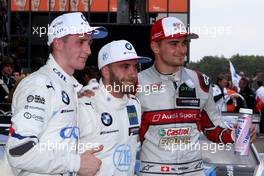 Joel Eriksson (SWE) (BMW Team RBM - BMW M4 DTM) , Philipp Eng (AUT) (BMW Team RMR - BMW M4 DTM)  und Nico Müller (SUI) (Audi Sport Team Abt Spoprtsline - Audi RS5 DTM)  18.05.2019, DTM Round 2, Zolder, Belgium, Saturday.