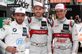 Philipp Eng (AUT) (BMW Team RMR - BMW M4 DTM) , Rene Rast (GER) (Audi Sport Team Rosberg - Audi RS5 DTM)  und Jamie Green (GBR) (Audi Sport Team Rosberg - Audi RS5 DTM) 19.05.2019, DTM Round 2, Zolder, Belgium, Sunday.