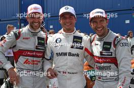 Jamie Green (GBR) (Audi Sport Team Rosberg - Audi RS5 DTM) , Bruno Spengler (CDN) (BMW Team RBM - BMW M4 DTM)  und Mike Rockenfeller (GER) (Audi Sport Team Phoenix - Audi RS5 DTM)   07.07.2019, DTM Round 4, Norisring, Germany, Sunday.