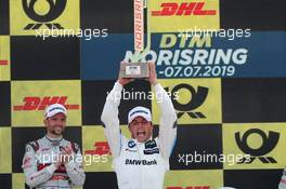 Bruno Spengler (CDN) (BMW Team RBM - BMW M4 DTM) freut sich über seinen Sieg beim DTM-Lauf auf dem Norisring. Copyright Thomas Pakusch
