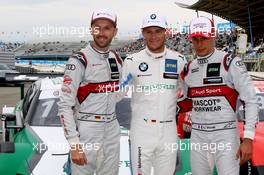 Rene Rast (GER) (Audi Sport Team Rosberg - Audi RS5 DTM), Marco Wittmann (GER) (BMW Team RMG - BMW M4 DTM)  und Loic Duval (FRA) (Audi Sport Team Phoenix - Audi RS5 DTM)  20.07.2019, DTM Round 5, Assen, Netherlands, Saturday.