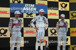 Nico Müller (SUI) (Audi Sport Team Abt Sportsline - Audi RS5 DTM) , Marco Wittmann (GER) (BMW Team RMG - BMW M4 DTM)  und Rene Rast (GER) (Audi Sport Team Rosberg - Audi RS5 DTM)  20.07.2019, DTM Round 5, Assen, Netherlands, Saturday.
