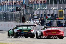 Marco Wittmann (GER) (BMW Team RMG - BMW M4 DTM)  und Rene Rast (GER) (Audi Sport Team Rosberg - Audi RS5 DTM)  21.07.2019, DTM Round 5, Assen, Netherlands, Sunday.