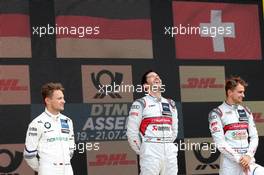 Marco Wittmann (GER) (BMW Team RMG - BMW M4 DTM) , Mike Rockenfeller (GER) (Audi Sport Team Phoenix - Audi RS5 DTM)  und Nico Müller (SUI) (Audi Sport Team Abt Sportsline - Audi RS5 DTM)  21.07.2019, DTM Round 5, Assen, Netherlands, Sunday.