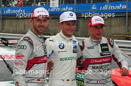 Rene Rast (GER) (Audi Sport Team Rosberg - Audi RS5 DTM) , Marco Wittmann (GER) (BMW Team RMG - BMW M4 DTM)  und Loic Duval (FRA) (Audi Sport Team Phoenix - Audi RS5 DTM) 10.08.2019, DTM Round 6, Brands Hatch, England, Saturday.