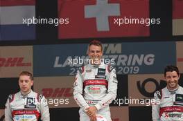 Robin Frijns (NL) (Audi Sport Team Abt Sportsline - Audi RS5 DTM) , Nico Müller (SUI) (Audi Sport Team Abt Sportsline - Audi RS5 DTM)  und Mike Rockenfeller (GER) (Audi Sport Team Phoenix - Audi RS5 DTM)  24.08.2019, DTM Round 7, Lausitzring, Germany, Saturday.