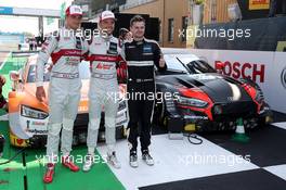 Nico Müller (SUI) (Audi Sport Team Abt Sportsline - Audi RS5 DTM) ,Jamie Green (GBR) (Audi Sport Team Rosberg - Audi RS5 DTM)  und Jonathan Aberdein (ZAF) (WRT Team Audi Sport - Audi RS5 DTM)   25.08.2019, DTM Round 7, Lausitzring, Germany, Sunday.