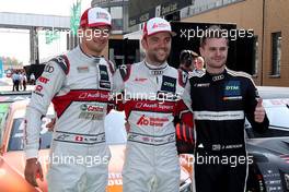 Nico Müller (SUI) (Audi Sport Team Abt Sportsline - Audi RS5 DTM) ,Jamie Green (GBR) (Audi Sport Team Rosberg - Audi RS5 DTM)  und Jonathan Aberdein (ZAF) (WRT Team Audi Sport - Audi RS5 DTM)   25.08.2019, DTM Round 7, Lausitzring, Germany, Sunday.