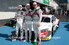 Bruno Spengler (CDN) (BMW Team RBM - BMW M4 DTM), Rene Rast (GER) (Audi Sport Team Rosberg - Audi RS5 DTM)  und Nico Müller (SUI) (Audi Sport Team Abt Sportsline - Audi RS5 DTM) 14.09.2019, DTM Round 8, Nürburgring, Germany, Saturday.