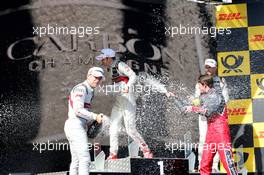Podium mit Robin Frijns (NL) (Audi Sport Team Abt Sportsline - Audi RS5 DTM) , Jamie Green (GBR) (Audi Sport Team Rosberg - Audi RS5 DTM)  und Rene Rast (GER) (Audi Sport Team Rosberg - Audi RS5 DTM)  15.09.2019, DTM Round 8, Nürburgring, Germany, Sunday.