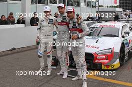 Marco Wittmann (GER) (BMW Team RMG - BMW M4 DTM) , Rene Rast (GER) (Audi Sport Team Rosberg - Audi RS5 DTM)  und Mike Rockenfeller (GER) (Audi Sport Team Phoenix - Audi RS5 DTM)  05.10.2019, DTM Round 9, Hockenheimring, Germany, Saturday.