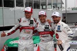 Nico Müller (SUI) (Audi Sport Team Abt Sportsline - Audi RS5 DTM) , Mike Rockenfeller (GER) (Audi Sport Team Phoenix - Audi RS5 DTM)  und Timo Glock (GER) (BMW Team RMR - BMW M4 DTM)  06.10.2019, DTM Round 9, Hockenheimring, Germany, Sunday.