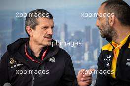 (L to R): Guenther Steiner (ITA) Haas F1 Team Prinicipal and Cyril Abiteboul (FRA) Renault Sport F1 Managing Director at the Fans' Forum. 15.03.2019. Formula 1 World Championship, Rd 1, Australian Grand Prix, Albert Park, Melbourne, Australia, Practice Day.