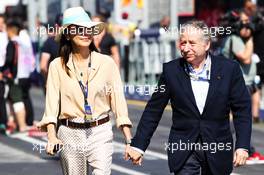 Jean Todt (FRA) FIA President with his wife Michelle Yeoh (MAL). 17.03.2019. Formula 1 World Championship, Rd 1, Australian Grand Prix, Albert Park, Melbourne, Australia, Race Day.
