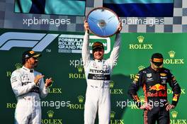 The podium (L to R): Lewis Hamilton (GBR) Mercedes AMG F1, second; Valtteri Bottas (FIN) Mercedes AMG F1, race winner; Max Verstappen (NLD) Red Bull Racing, third. 17.03.2019. Formula 1 World Championship, Rd 1, Australian Grand Prix, Albert Park, Melbourne, Australia, Race Day.