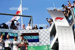 The podium (L to R): Lewis Hamilton (GBR) Mercedes AMG F1, second; Valtteri Bottas (FIN) Mercedes AMG F1, race winner; Max Verstappen (NLD) Red Bull Racing, third. 17.03.2019. Formula 1 World Championship, Rd 1, Australian Grand Prix, Albert Park, Melbourne, Australia, Race Day.