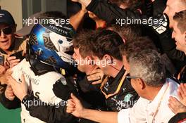 1st place Valtteri Bottas (FIN) Mercedes AMG F1 celebrates with his team. 17.03.2019. Formula 1 World Championship, Rd 1, Australian Grand Prix, Albert Park, Melbourne, Australia, Race Day.