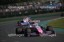 Sergio Perez (MEX) Racing Point F1 Team RP19. 17.03.2019. Formula 1 World Championship, Rd 1, Australian Grand Prix, Albert Park, Melbourne, Australia, Race Day.