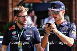 (L to R): Jacques Heckstall-Smith (GBR) Red Bull Racing Press Officer with Pierre Gasly (FRA) Red Bull Racing. 16.03.2019. Formula 1 World Championship, Rd 1, Australian Grand Prix, Albert Park, Melbourne, Australia, Qualifying Day.