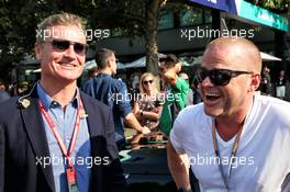 (L to R): David Coulthard (GBR) Red Bull Racing and Scuderia Toro Advisor / Channel 4 F1 Commentator with Heston Blumenthal (GBR) Celebrity Chef. 16.03.2019. Formula 1 World Championship, Rd 1, Australian Grand Prix, Albert Park, Melbourne, Australia, Qualifying Day.