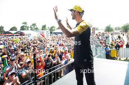 Daniel Ricciardo (AUS) Renault F1 Team on the Fan Zone Stage. 16.03.2019. Formula 1 World Championship, Rd 1, Australian Grand Prix, Albert Park, Melbourne, Australia, Qualifying Day.