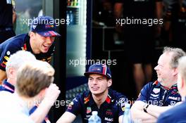Pierre Gasly (FRA) Red Bull Racing and Max Verstappen (NLD) Red Bull Racing. 16.03.2019. Formula 1 World Championship, Rd 1, Australian Grand Prix, Albert Park, Melbourne, Australia, Qualifying Day.