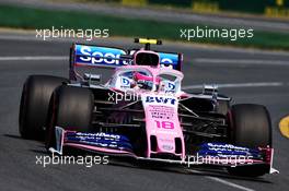 Lance Stroll (CDN) Racing Point F1 Team RP19. 16.03.2019. Formula 1 World Championship, Rd 1, Australian Grand Prix, Albert Park, Melbourne, Australia, Qualifying Day.