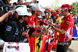 Charles Leclerc (MON) Ferrari signs autographs for the fans. 16.03.2019. Formula 1 World Championship, Rd 1, Australian Grand Prix, Albert Park, Melbourne, Australia, Qualifying Day.