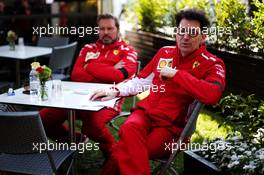 Mattia Binotto (ITA) Ferrari Team Principal and Gino Rosato (CDN) Ferrari. 16.03.2019. Formula 1 World Championship, Rd 1, Australian Grand Prix, Albert Park, Melbourne, Australia, Qualifying Day.