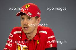 Sebastian Vettel (GER) Ferrari in the post qualifying FIA Press Conference. 16.03.2019. Formula 1 World Championship, Rd 1, Australian Grand Prix, Albert Park, Melbourne, Australia, Qualifying Day.