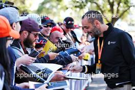Cyril Abiteboul (FRA) Renault Sport F1 Managing Director signs autographs for the fans. 14.03.2019. Formula 1 World Championship, Rd 1, Australian Grand Prix, Albert Park, Melbourne, Australia, Preparation Day.
