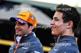 (L to R): Carlos Sainz Jr (ESP) McLaren with Lando Norris (GBR) McLaren. 14.03.2019. Formula 1 World Championship, Rd 1, Australian Grand Prix, Albert Park, Melbourne, Australia, Preparation Day.