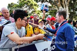 Christian Horner (GBR) Red Bull Racing Team Principal signs autographs for the fans. 14.03.2019. Formula 1 World Championship, Rd 1, Australian Grand Prix, Albert Park, Melbourne, Australia, Preparation Day.