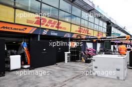 McLaren pit garage. 13.03.2019. Formula 1 World Championship, Rd 1, Australian Grand Prix, Albert Park, Melbourne, Australia, Preparation Day.