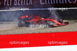 Sebastian Vettel (GER) Ferrari SF90 spins off the circuit in the second practice session. 28.06.2019. Formula 1 World Championship, Rd 9, Austrian Grand Prix, Spielberg, Austria, Practice Day.