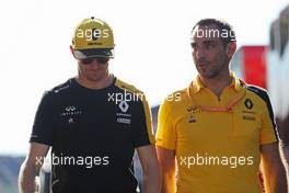 Nico Hulkenberg (GER), Renault Sport F1 Team and Cyril Abiteboul (FRA), Renault Sport F1 Managing Director  28.06.2019. Formula 1 World Championship, Rd 9, Austrian Grand Prix, Spielberg, Austria, Practice Day.