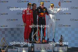 Charles Leclerc (FRA), Scuderia Ferrari, Max Verstappen (NLD), Red Bull Racing and Valtteri Bottas (FIN), Mercedes AMG F1  30.06.2019 Formula 1 World Championship, Rd 9, Austrian Grand Prix, Spielberg, Austria, Race Day.