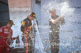 Toyoharu Tanabe (JPN) Honda Racing F1 Technical Director celebrates on the podium. 30.06.2019 Formula 1 World Championship, Rd 9, Austrian Grand Prix, Spielberg, Austria, Race Day.