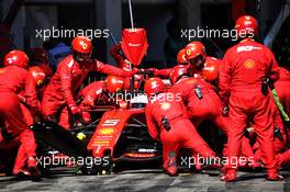 Sebastian Vettel (GER) Ferrari SF90 makes a pit stop. 30.06.2019 Formula 1 World Championship, Rd 9, Austrian Grand Prix, Spielberg, Austria, Race Day.