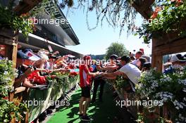 Charles Leclerc (MON) Ferrari signs autographs for the fans. 29.06.2019. Formula 1 World Championship, Rd 9, Austrian Grand Prix, Spielberg, Austria, Qualifying Day.