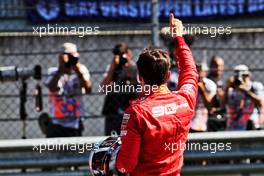 Charles Leclerc (MON) Ferrari celebrates his pole position in qualifying parc ferme. 29.06.2019. Formula 1 World Championship, Rd 9, Austrian Grand Prix, Spielberg, Austria, Qualifying Day.