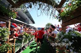 Charles Leclerc (MON) Ferrari with fans. 29.06.2019. Formula 1 World Championship, Rd 9, Austrian Grand Prix, Spielberg, Austria, Qualifying Day.